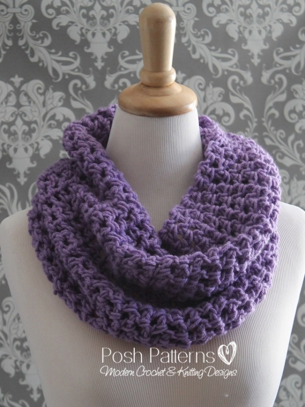 crochet infinity scarf pattern