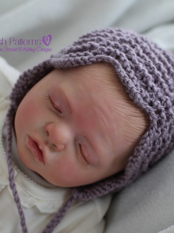 easy knitting pattern baby bonnet