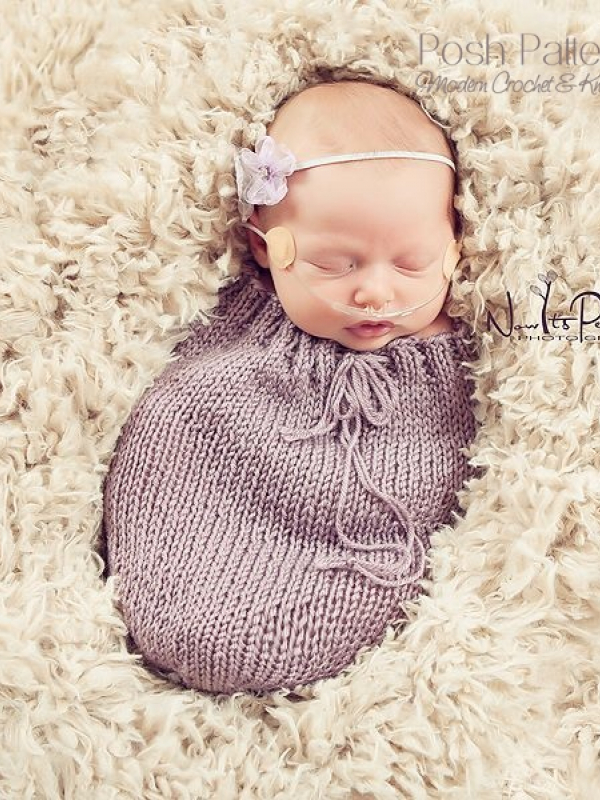 newborn swaddle sack cocoon knitting pattern