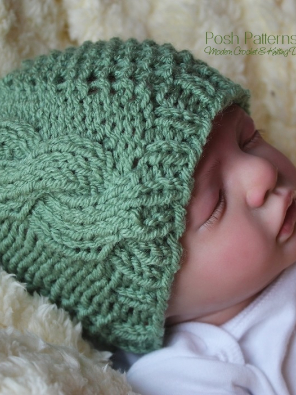 baby cable hat pattern