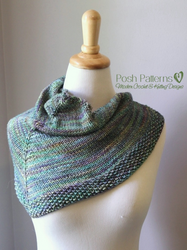 knit triangle shawl pattern