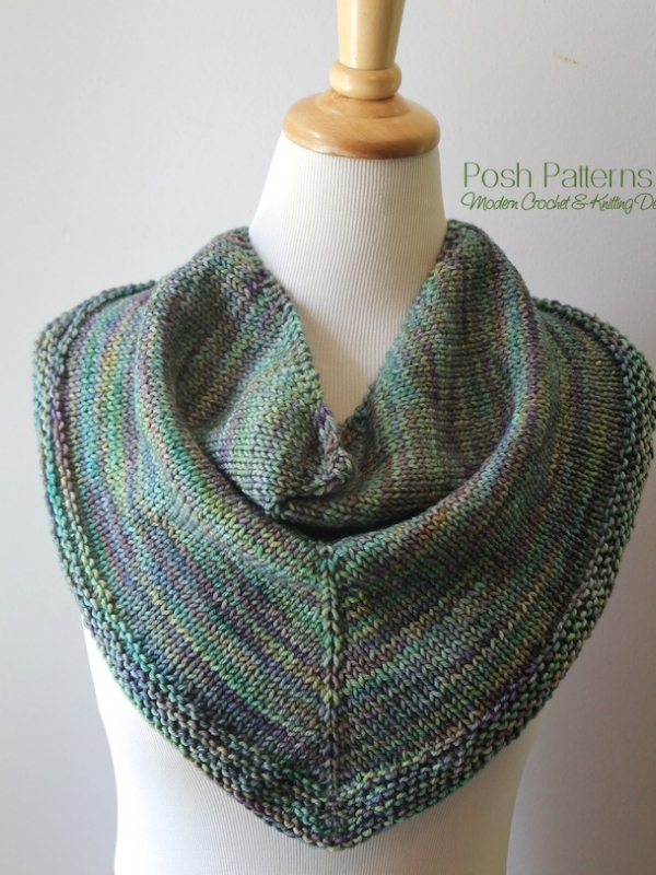 knit triangle scarf pattern