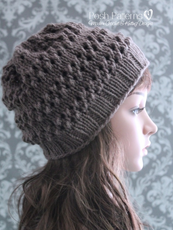 knitting pattern eyelet hat