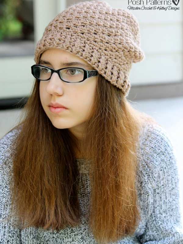 crochet slouchy hat pattern