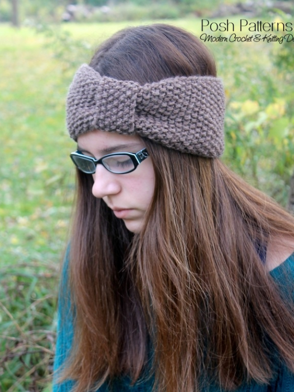 seed stitch headband pattern