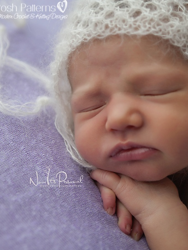 lace knit bonnet