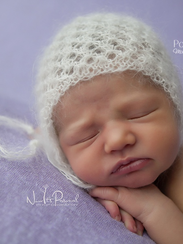 knit lace bonnet