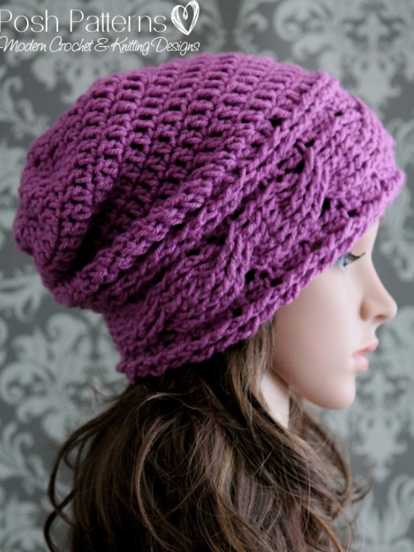 cable hat crochet pattern