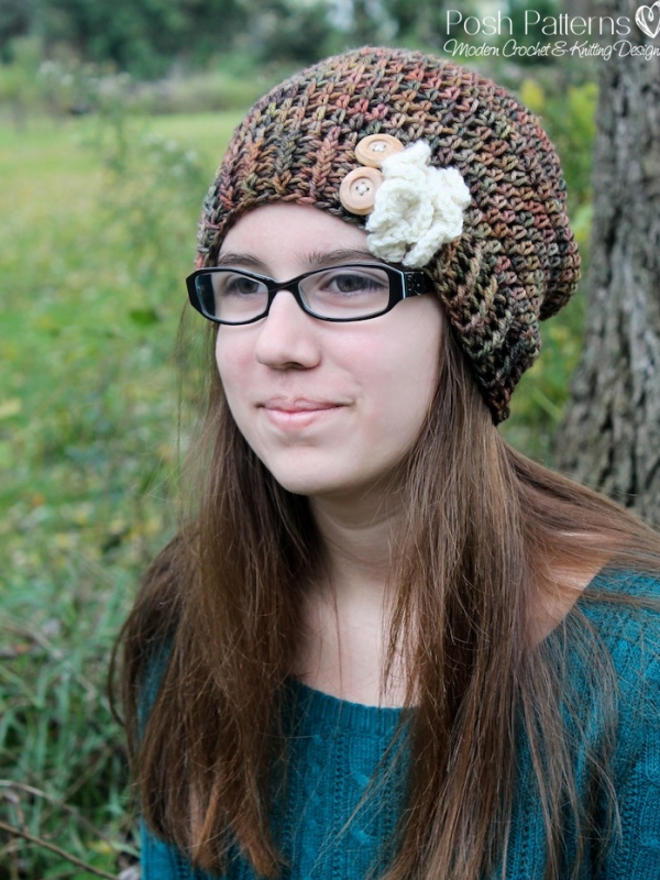crochet slouchy hat pattern