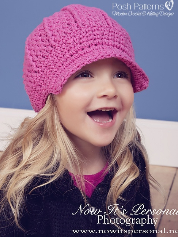 girls crochet newsboy hat pattern
