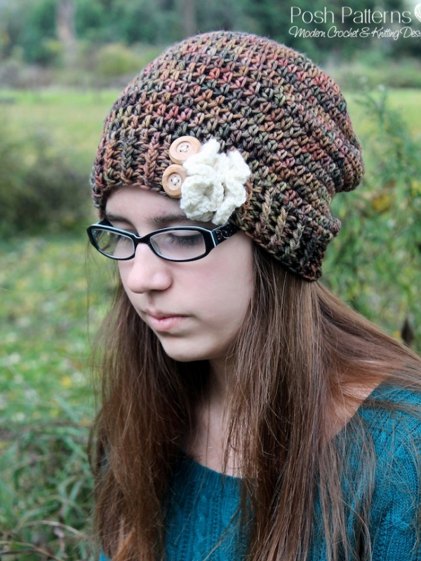 slouchy hat crochet pattern