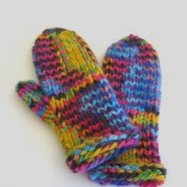 easy knitting pattern knit mittens