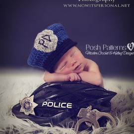 crochet pattern police hat