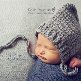 Crochet Pattern Bonnet Pixie Hat crochet bonnet pattern