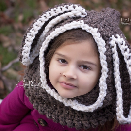 Bunny Hooded Cowl Crochet Pattern crochet bunny hat pattern