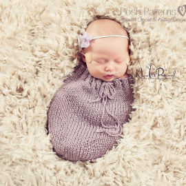 newborn swaddle sack cocoon knitting pattern