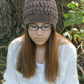 knit lace hat pattern