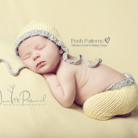 newborn baby bonnet pants knitting pattern