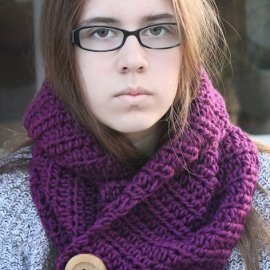 Button Collar Cowl Crochet Pattern button cowl crochet pattern