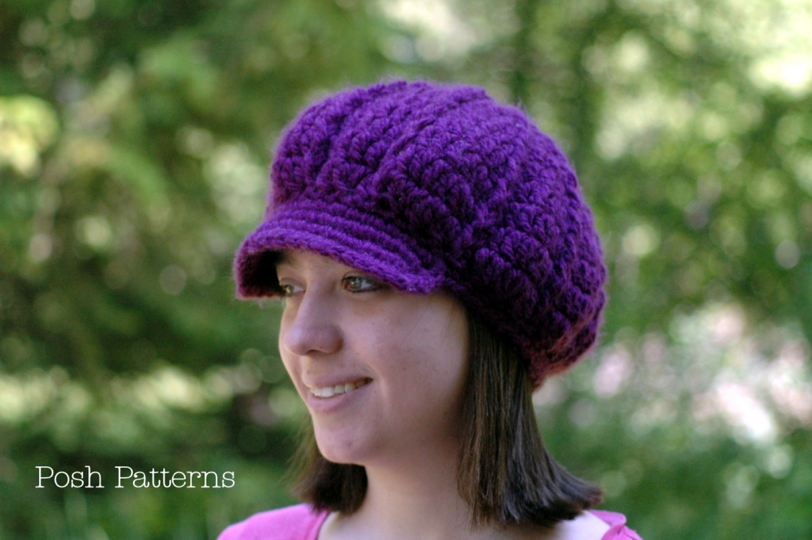 Slouchy Newsboy Hat Crochet Pattern Fashion Hat