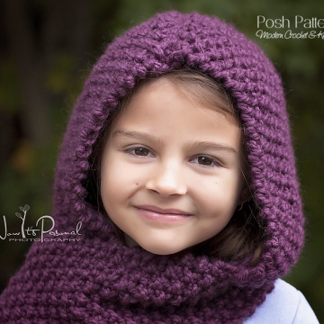 Hooded Scarf Knitting Pattern - Knit Cowl Pattern