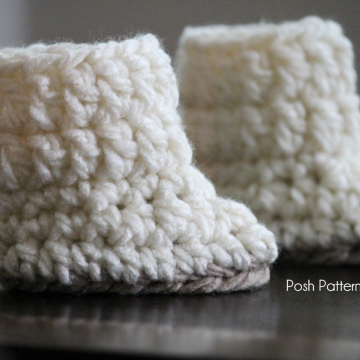 Crochet Baby Boots Pattern | Easy Booties | 2 Sizes