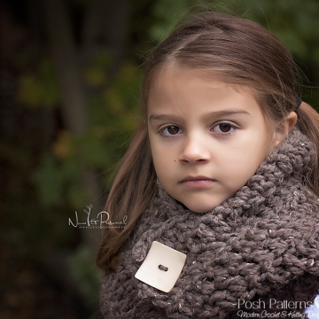 Easy Button Cowl Crochet Pattern - Crochet Scarf