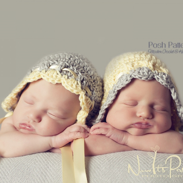 Vintage Baby Bonnet Crochet Pattern - Pixie Hat