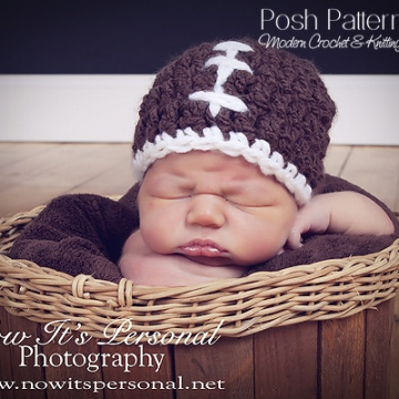 Football Hat Crochet Pattern | Beanie Pattern