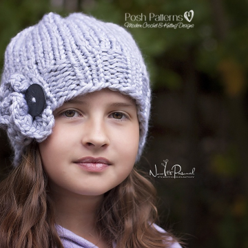 Ruffle Hat Knitting Pattern - Knit Slouchy Hat Pattern