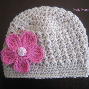 Crochet Hat Pattern | Crochet Beanie and Flower