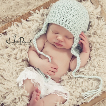 Crochet Earflap Hat Pattern - Half Double Crochet Hat