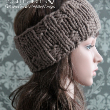 Headband Knitting Pattern - Knit Ear Warmer Pattern