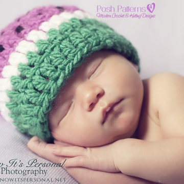 Crochet Pattern Baby Watermelon Hat - Fruit Beanie