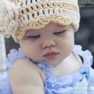 Crochet Hat Pattern | Petal Edge Beanie & Flower
