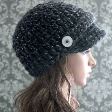 Crochet Newsboy Hat Pattern | Visor Hat Pattern