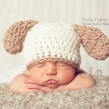 Puppy Dog Hat Crochet Pattern | Puppy Beanie