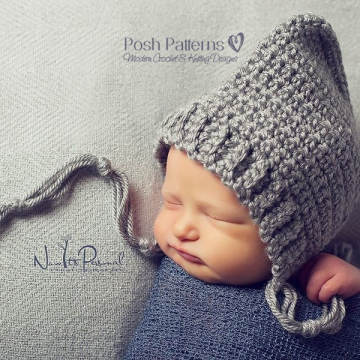 Crochet Bonnet Pattern | Pixie Hat Crochet Pattern