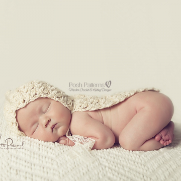 Crochet Pattern Hooded Baby Cape - Poncho Pattern