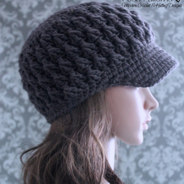 Crochet Pattern Newsboy Hat | Visor Hat Pattern