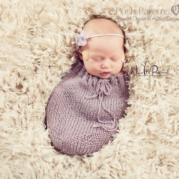 Newborn Swaddle Sack Knitting Pattern