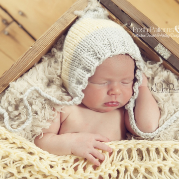 Knit Pixie Hat Pattern - Bonnet Knitting Pattern