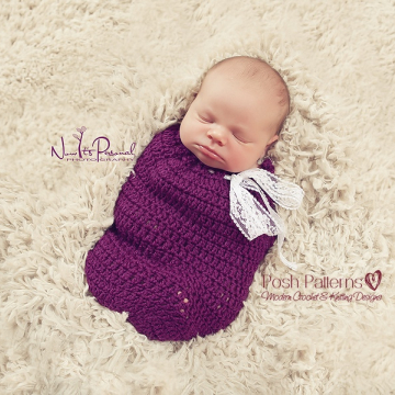 Crochet Cocoon Pattern - Newborn Swaddle Sack
