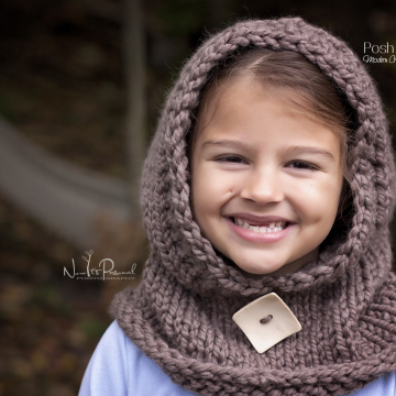 Hooded Cowl Knitting Pattern - Hooded Scarf