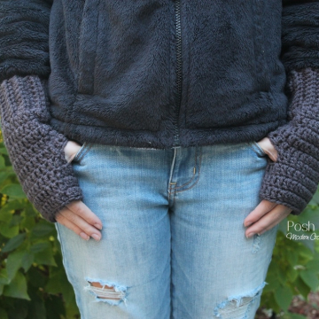 Crochet Pattern Easy Fingerless Mittens