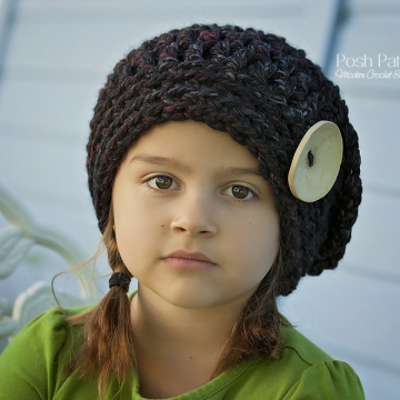 Slouchy Hat Crochet Pattern - Beret Pattern