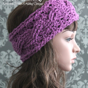 Cable Headband Crochet Pattern - Ear Warmer Pattern