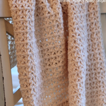 V Stitch Baby Blanket Crochet Pattern