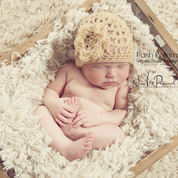 Crochet Baby Hat Pattern - Lace Beanie