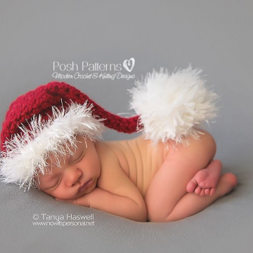 Crochet Santa Hat Pattern | Santa Beanie | 3 Sizes